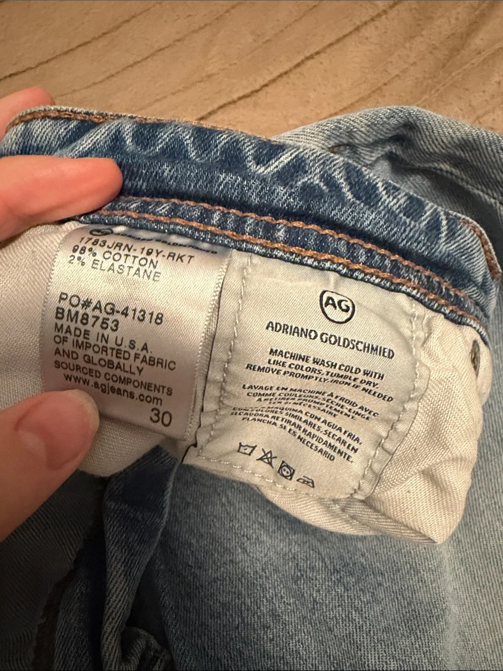 Ag Adriano Goldschmied Light Blue Relaxed Men’s Jeans
